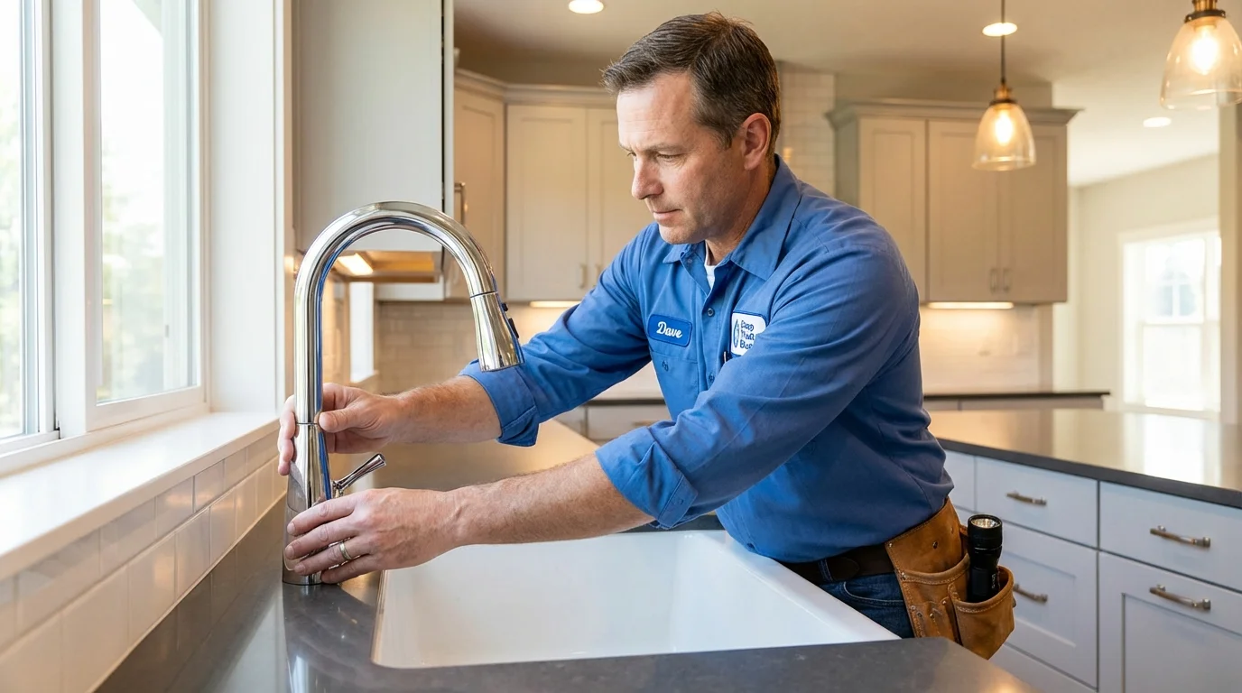 Kitchen faucet installation by Johns Plumbing LLC in Odon